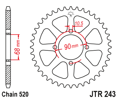JT SPROCKETS JTR243.42 (25642jt)